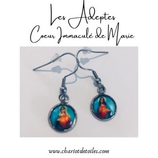 boucles d’oreilles Cœur immaculé de Marie