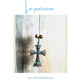 Collier Croix amazonite