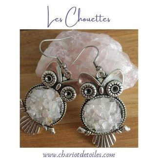 Boucles d’oreilles Quartz Rose