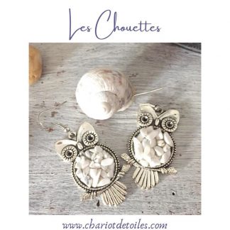 Boucles d’oreilles Howlite