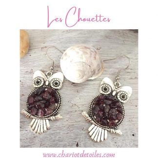 Boucles d’oreilles en Grenat