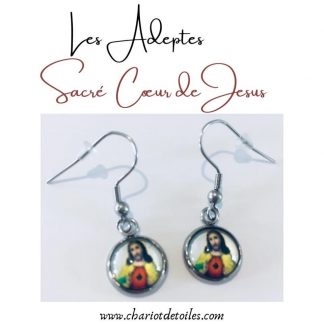 Boucles d’oreilles Sacré Cœur de Jésus