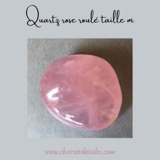 Quartz rose roulé taille m