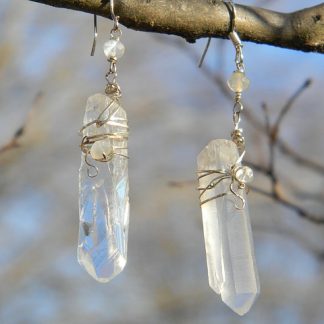 Boucles d'oreilles avec pierres