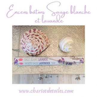 encens bâtons sauge blanche et lavande