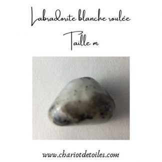 labradorite blanche roulée taille m
