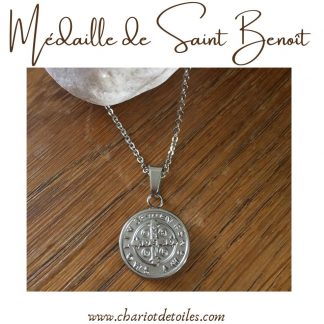 médaille saint benoît avec sa chaine