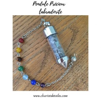 pendule précieux labradorite