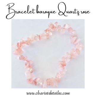 Bracelet baroque Quartz rose