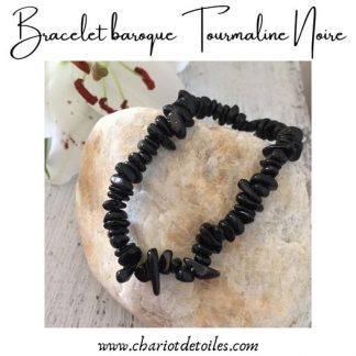 bracelet baroque tourmaline noire