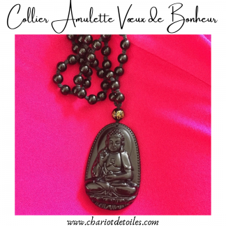 collier amulette vœux de bonheur