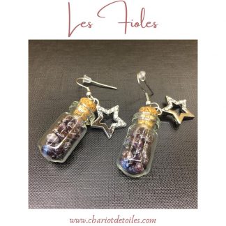 fioles magiques grenat et étoiles