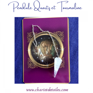 pendule quartz et tourmaline